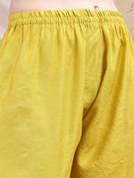 Thumbnail for Embroidered Kurta With Pant & Printed Dupatta, Yellow - Hiral Fashion - Distacart