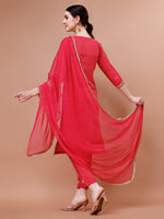 Thumbnail for Printed & Embroidered Kurta With Pant And Dupatta Set, Multicolor - Hiral Fashion - Distacart