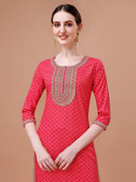Thumbnail for Printed & Embroidered Kurta With Pant And Dupatta Set, Multicolor - Hiral Fashion - Distacart