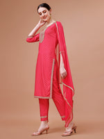 Thumbnail for Printed & Embroidered Kurta With Pant And Dupatta Set, Multicolor - Hiral Fashion - Distacart