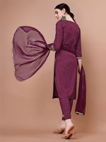 Thumbnail for Printed & Embroidered Kurta With Pant And Dupatta Set, Multicolor - Hiral Fashion - Distacart