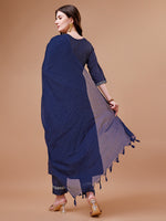 Thumbnail for Nyra Cut Embroidered Rayon Kurta With Pant & Dupatta, Multicolor - Hiral Fashion - Distacart