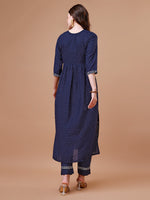 Thumbnail for Nyra Cut Embroidered Rayon Kurta With Pant & Dupatta, Multicolor - Hiral Fashion - Distacart