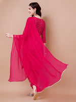 Thumbnail for Embroidered & Bandhani Printed Kurta With Pant & Dupatta, Multicolor - Hiral Fashion - Distacart