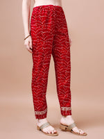 Thumbnail for Embroidered & Bandhani Printed Kurta With Pant & Dupatta, Multicolor - Hiral Fashion - Distacart
