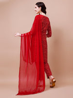 Thumbnail for Embroidered & Bandhani Printed Kurta With Pant & Dupatta, Multicolor - Hiral Fashion - Distacart