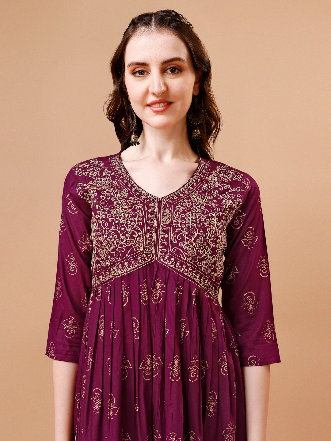 Alia Cut Embroidered & Printed Kurta With Pant & Dupatta, Multicolor - Hiral Fashion - Dista