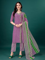 Thumbnail for Embroidered & Printed Angrakha Style Kurta With Printed Pant & Dupatta, Multicolor - Hiral Fashion - Distacart