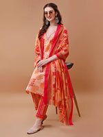 Thumbnail for Embroidered And Floral Printed Kurta With Pant & Dupatta, Multicolor - Hiral Fashion - Distacart