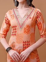 Thumbnail for Embroidered And Floral Printed Kurta With Pant & Dupatta, Multicolor - Hiral Fashion - Distacart
