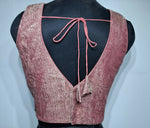 Thumbnail for Kia Fashions Coral Pink Crush Tissue Self Design Readymade Blouse