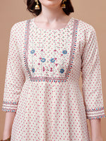 Thumbnail for Embroidered Printed Pink Rayon Ethnic Dress, Multicolor - Hiral Fashion - Distacart
