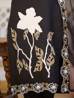 Thumbnail for Embroidered Kurta With Pant & Embroidered Cut Work Organza Dupatta, Black - Hiral Fashion - Distacart
