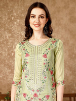 Thumbnail for Pakistani Embroidered Kurta With Embroidered Pant & Embroidered Organza Dupatta Luxury Premium, Multicolor - Hiral Fashion - Dista