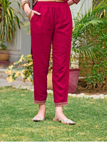 Thumbnail for Embroidered Kurta With Pant & Embroidered Dupatta, Pink - Hiral Fashion - Distacart