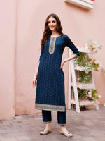 Thumbnail for Sequined Embroidered Kurta With Pant & Embroidered Dupatta Premium Luxury, Multicolor - Hiral Fashion - Distacart