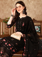 Thumbnail for Pakistani Embroidered Kurta With Embroidered Pant & Embroidered Dupatta Premium Luxury, Multicolor - Hiral Fashion - Distacart