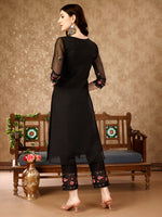 Thumbnail for Pakistani Embroidered Kurta With Embroidered Pant & Embroidered Dupatta Premium Luxury, Multicolor - Hiral Fashion - Distacart
