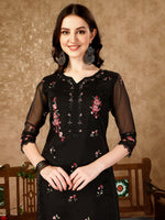 Thumbnail for Pakistani Embroidered Kurta With Embroidered Pant & Embroidered Dupatta Premium Luxury, Multicolor - Hiral Fashion - Distacart