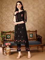 Thumbnail for Pakistani Embroidered Kurta With Embroidered Pant & Embroidered Dupatta Premium Luxury, Multicolor - Hiral Fashion - Distacart