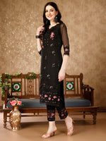 Thumbnail for Pakistani Embroidered Kurta With Embroidered Pant & Embroidered Dupatta Premium Luxury, Multicolor - Hiral Fashion - Distacart