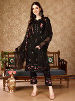 Thumbnail for Pakistani Embroidered Kurta With Embroidered Pant & Embroidered Dupatta Premium Luxury, Multicolor - Hiral Fashion - Distacart