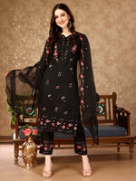 Thumbnail for Pakistani Embroidered Kurta With Embroidered Pant & Embroidered Dupatta Premium Luxury, Multicolor - Hiral Fashion - Distacart