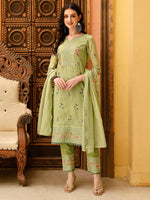 Thumbnail for Pakistani Embroidered Kurta With Embroidered Pant & Embroidered Dupatta Premium Luxury, Multicolor - Hiral Fashion - Distacart