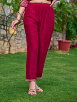 Thumbnail for Embroidered Kurta With Pant & Embroidered Dupatta, Pink - Hiral Fashion - Distacart