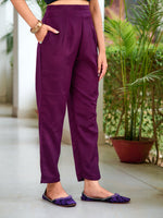 Thumbnail for Embroidered Kurta With Pant & Printed Dupatta, Wine - Hiral Fashion - Distacart