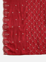 Thumbnail for Sequined Embroidered Kurta With Pant & Embroidered Dupatta, Maroon - Hiral Fashion - Distacart