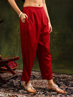 Thumbnail for Sequined Embroidered Kurta With Pant & Embroidered Dupatta, Maroon - Hiral Fashion - Distacart