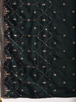 Thumbnail for Sequined Embroidered Kurta With Pant & Embroidered Dupatta, Green - Hiral Fashion - Distacart
