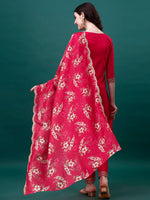 Thumbnail for Embroidered Kurta With Pant & Embroidered & Printed Dupatta, Multicolor - Hiral Fashion - Distacart