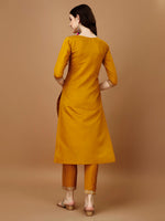 Thumbnail for Embroidered Kurta With Pant & Banarasi Jacquard Dupatta, Multicolor - Hiral Fashion - Distacart