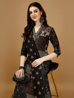 Thumbnail for Hand Embroidered & Printed Kurta With Pant & Dupatta, Multicolor - Hiral Fashion - Distacart