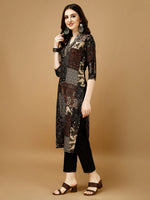 Thumbnail for Hand Embroidered & Printed Kurta With Pant & Dupatta, Multicolor - Hiral Fashion - Distacart