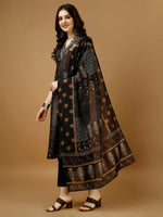 Thumbnail for Hand Embroidered & Printed Kurta With Pant & Dupatta, Multicolor - Hiral Fashion - Distacart