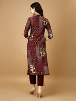 Thumbnail for Hand Embroidered & Printed Kurta With Pant & Dupatta, Multicolor - Hiral Fashion - Distacart