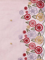 Thumbnail for Alia Cut Hand Embroidered & Floral Embroidered Kurta With Pant & Organza Embroidered Dupatta Luxury Premium, Lavender - Hiral Fashion - Distacart