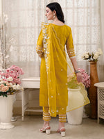 Thumbnail for Pakistani Embroidered Kurta With Pant & Embroidered Dupatta Premium Luxury, Multicolor - Hiral Fashion - Distacart