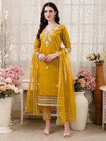 Thumbnail for Pakistani Embroidered Kurta With Pant & Embroidered Dupatta Premium Luxury, Multicolor - Hiral Fashion - Distacart
