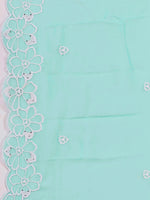 Thumbnail for Pakistani Embroidered Kurta With Pant & Embroidered Dupatta, Green - Hiral Fashion - Distacart