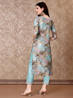 Thumbnail for Embroidered & Floral Printed Kurta With Pant & Dupatta Premium Luxury, Multicolor - Hiral Fashion - Distacart