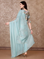 Thumbnail for Embroidered & Floral Printed Kurta With Pant & Dupatta Premium Luxury, Multicolor - Hiral Fashion - Distacart