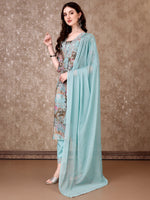 Thumbnail for Embroidered & Floral Printed Kurta With Pant & Dupatta Premium Luxury, Multicolor - Hiral Fashion - Distacart
