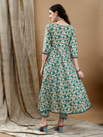 Thumbnail for Floral Printed Anarkali Kurta With Pant & Dupatta Luxury Premium, Multicolor - Hiral Fashion - Dista