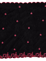 Thumbnail for Pakistani Flared Embroidered Kurta With Embroidered Pallazo With Embroidered Dupatta, Black - Hiral Fashion - Dista