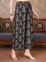 Thumbnail for Embroidered & Printed Co Ords Kurta With Pallazo, Black - Hiral Fashion - Distacart