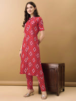 Thumbnail for Printed Rayon Front Buttoned Collared Co-Ords Set, Rani - Hiral Fashion - Distacart